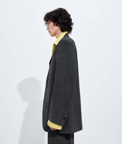 Men's Shetland Wool Toile Jacket in Ardoise melange Bottega Veneta Canada EN - Image 2