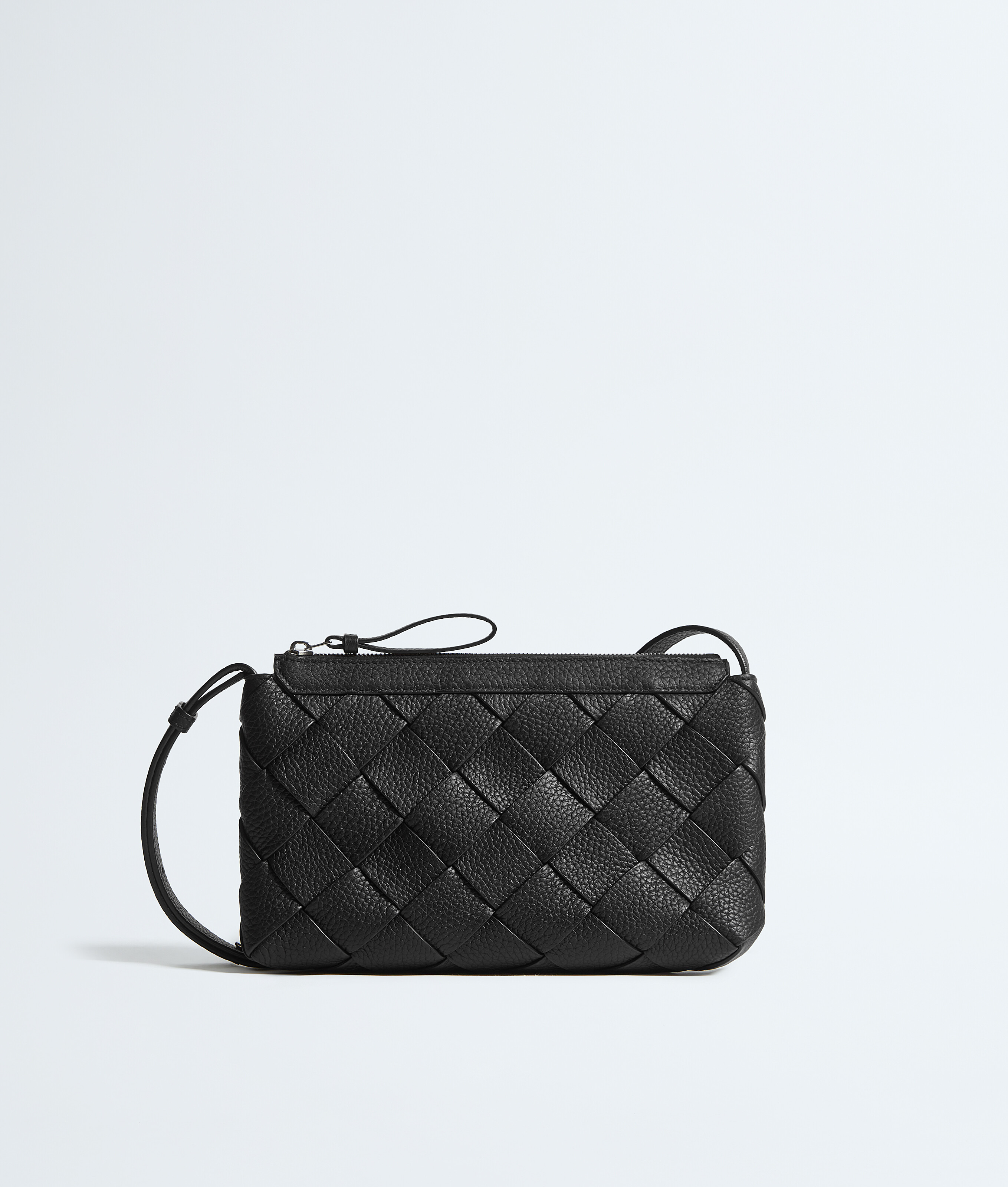 Men's Diago Zipped Messenger in Black | Bottega Veneta TW