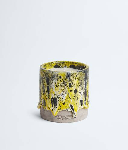 Lantern Glaze Candle in Yellow/white/black Bottega Veneta Japan EN - Image 1