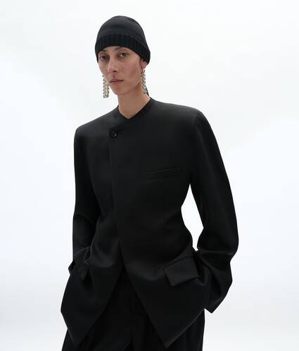 Veste en laine grain de poudre pour Femme en Double black Bottega Veneta Luxembourg FR - Image 1