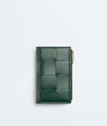 Women's Cassette Medium Bi-Fold Wallet in Emerald green Bottega Veneta Malaysia EN - Image 1
