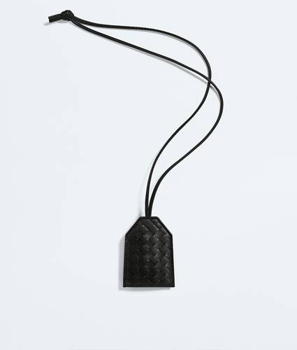 Men's Key Holder Necklace  in Black Bottega Veneta Italy EN - Image 1