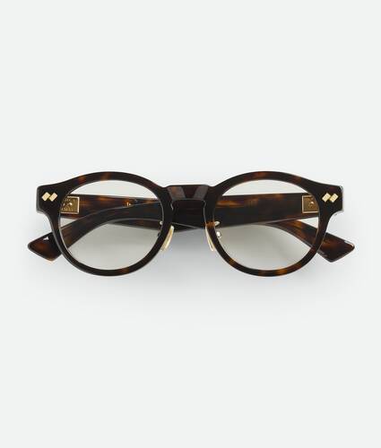 Runde Dizzy Brille in Havana/transparent Bottega Veneta &Ouml;sterreich DE - Image 1