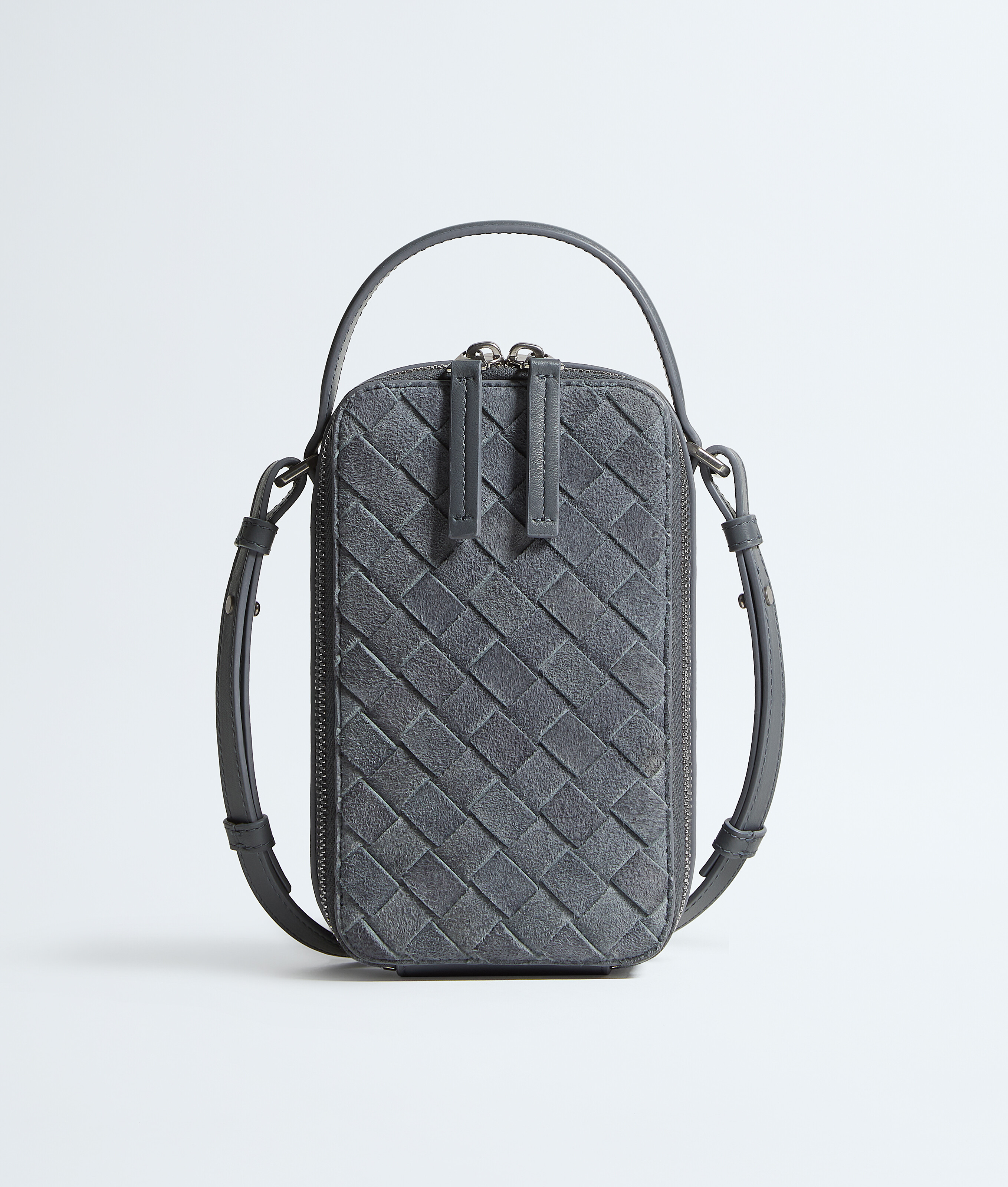 Bottega Veneta Pochette pour téléphone Getaway - Gris Et Argenté - Homme