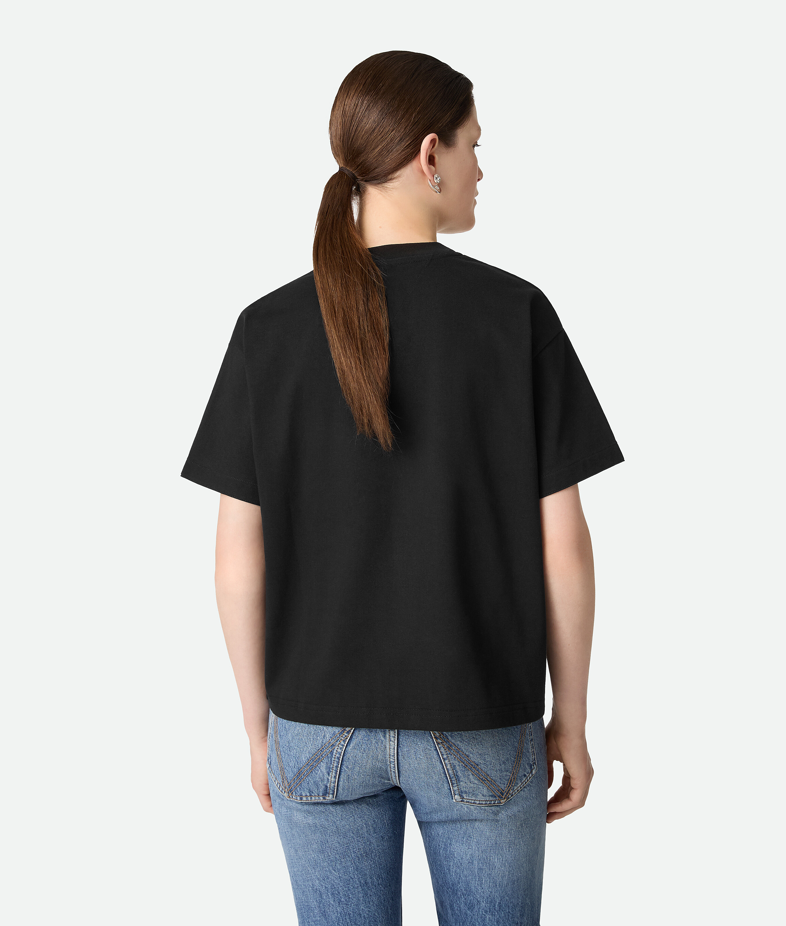 Bottega Veneta Cotton Printed Jersey T-shirt In Black