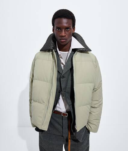 Men's Cotton and Nylon Twill Puffer Jacket in Tarragon Bottega Veneta Canada EN - Image 4