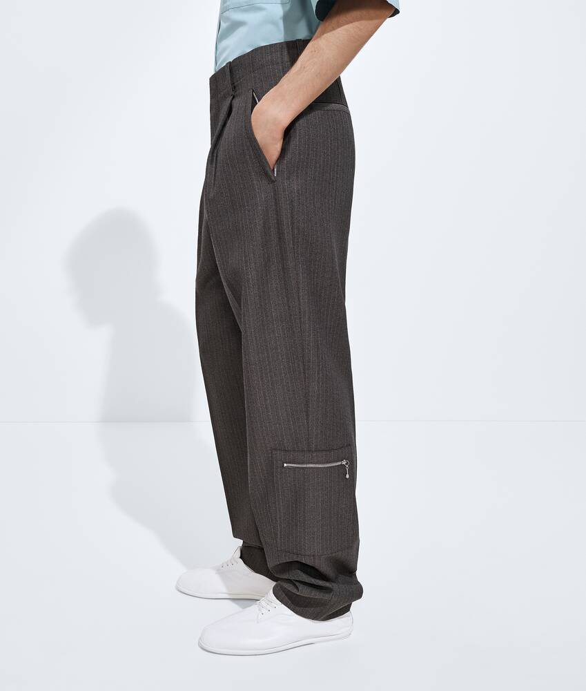 Men's Wool And Mohair Pants in Desert/gray melange Bottega Veneta Germany EN - Image 2
