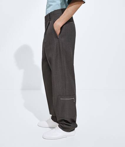 Men's Wool And Mohair Pants in Desert/gray melange Bottega Veneta Latvia EN - Image 2