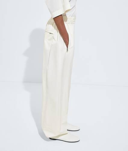 Women's Compact Cotton Toile Pants in Parchment Bottega Veneta Portugal EN - Image 2