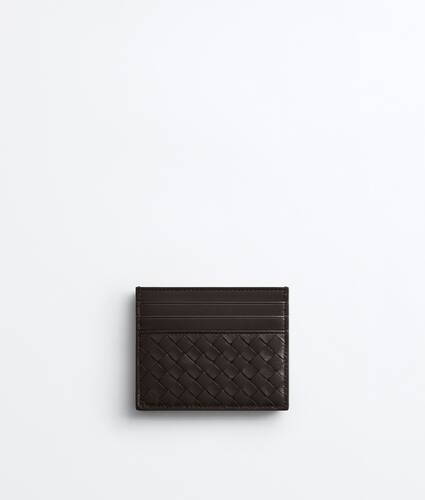 Portacarte di credito Intrecciato Piccolo da Donna in Espresso Bottega Veneta Italia IT - Image 1