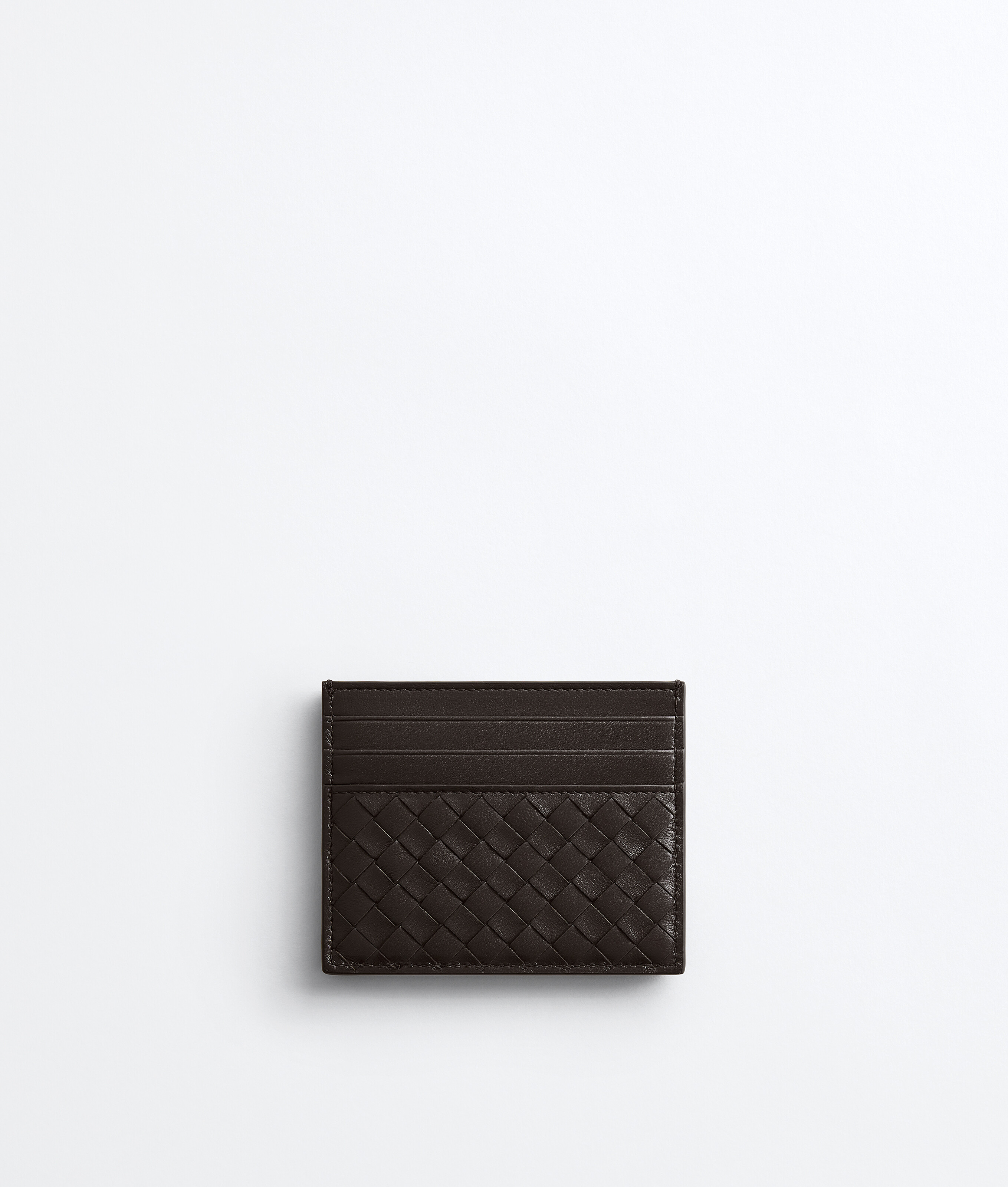 Women's Intrecciato Piccolo Credit Card Case in Espresso Bottega Veneta Luxembourg EN - Image 1