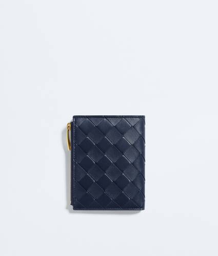 Women's Intrecciato Small Bi-Fold Wallet in Petroleum/glacial Bottega Veneta Australia EN - Image 3