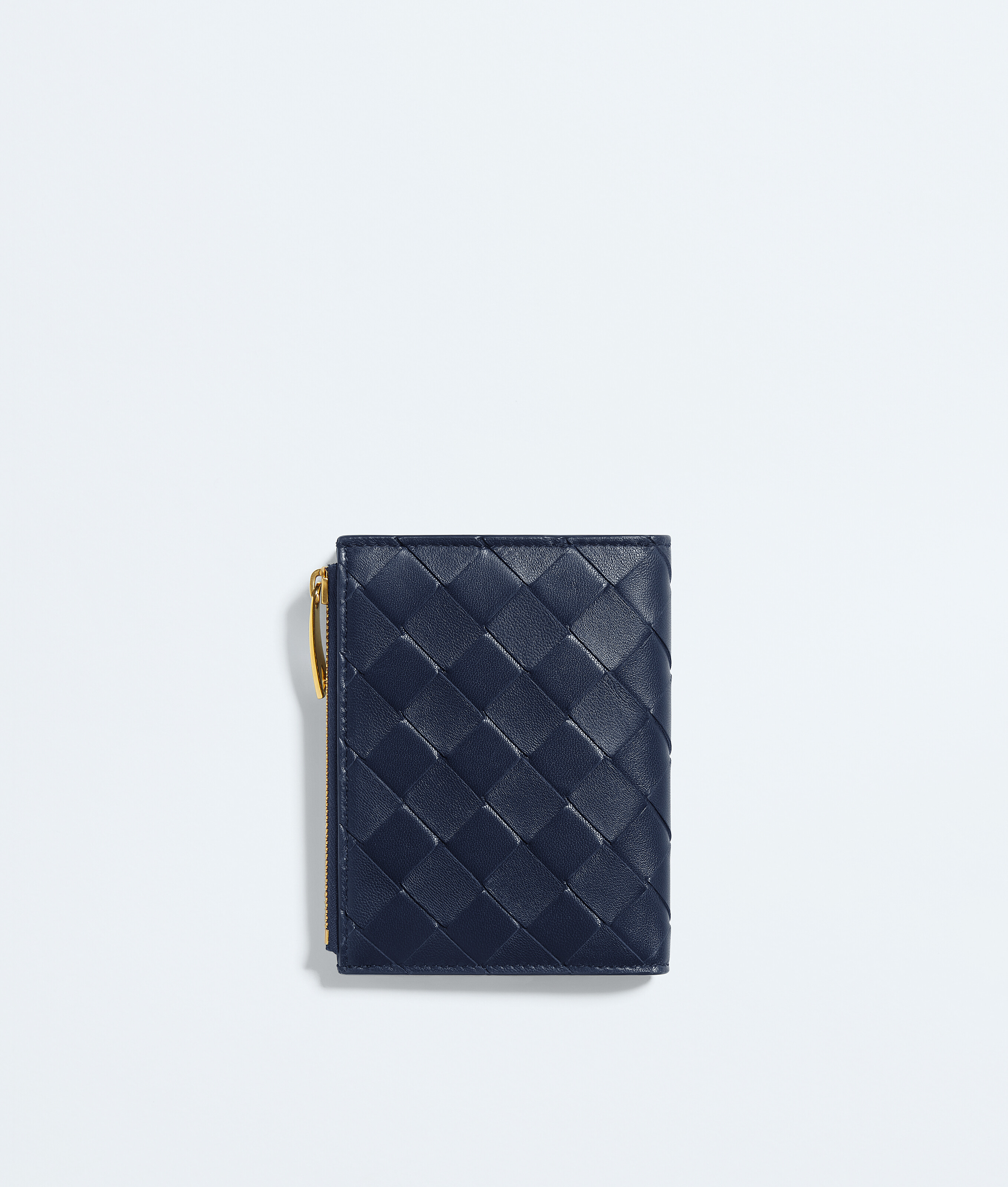 Women's Intrecciato Small Bi-Fold Wallet in Petroleum/glacial Bottega Veneta Luxembourg EN - Image 3