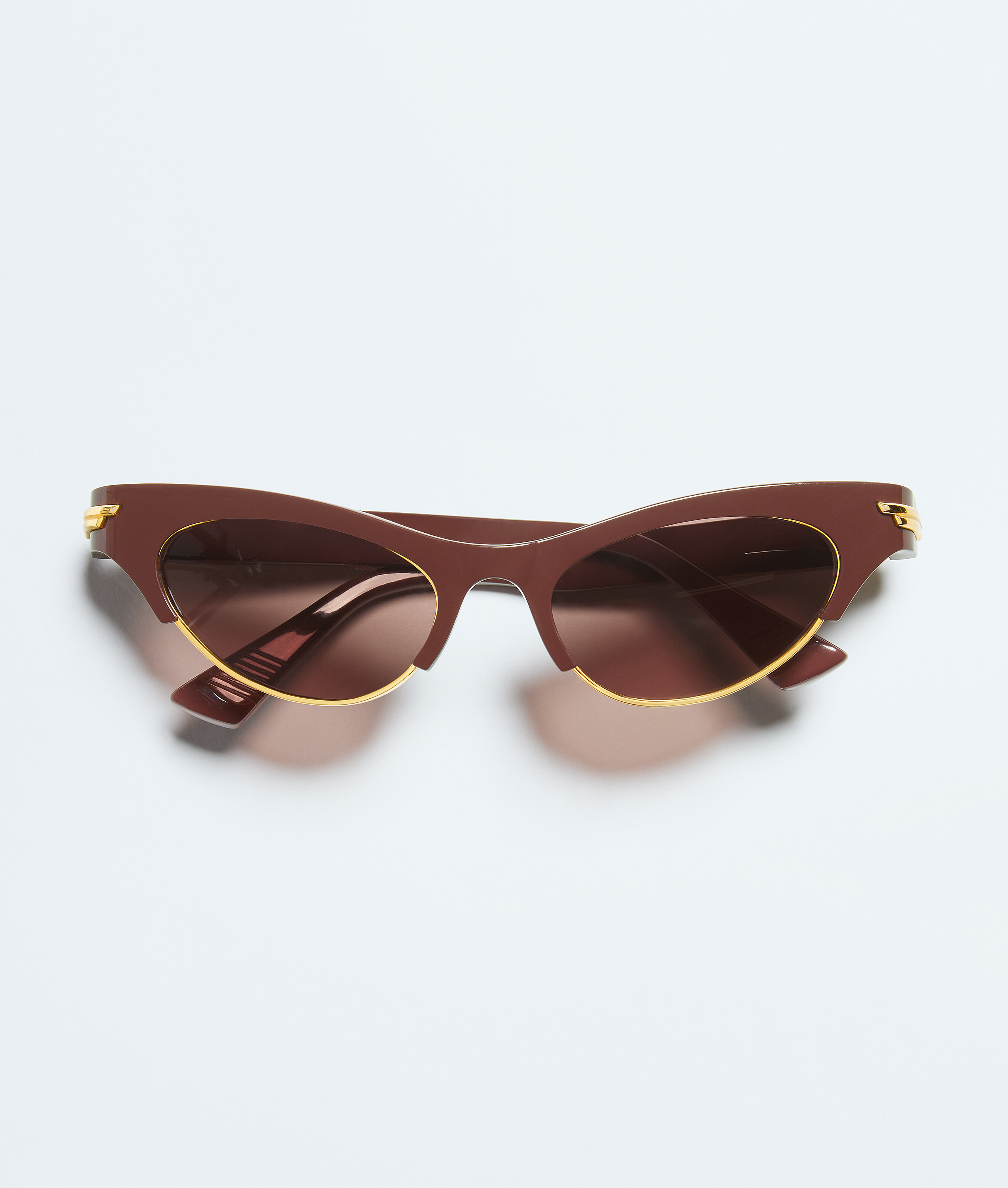 Bottega Veneta Unisex Bordeaux Angle Cat Eye Sunglasses - U