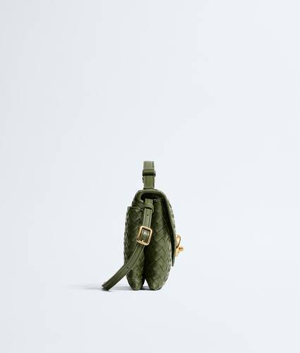 Women's Knot Lock in Green tweed Bottega Veneta Singapore EN - Image 4