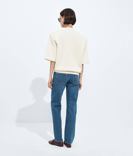 Medium Indigo Straight Jeans