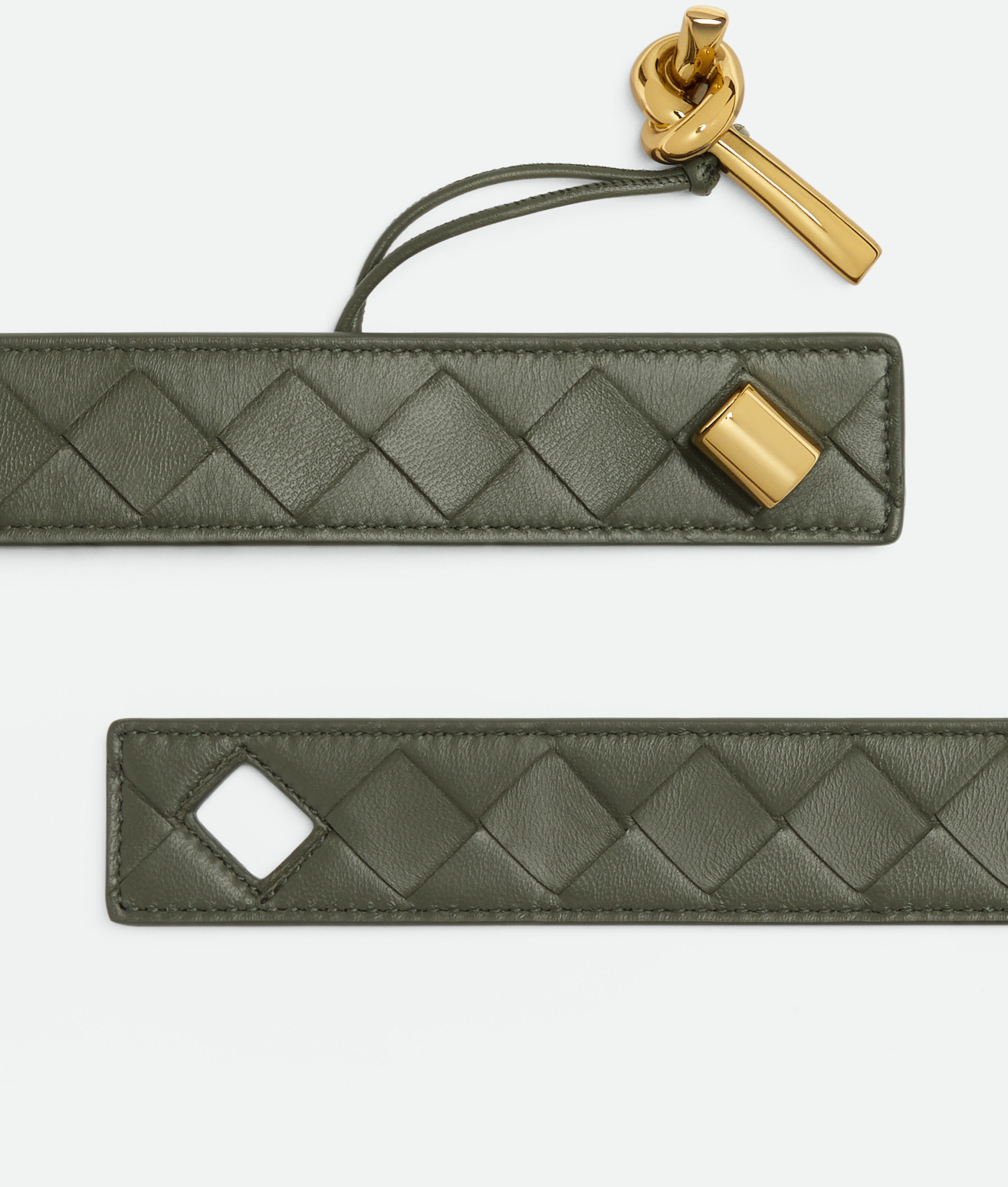 Bottega Veneta Andiamo Belt In Green