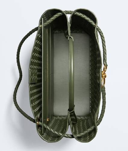 Women's Large Andiamo in Green tweed Bottega Veneta Sweden EN - Image 3