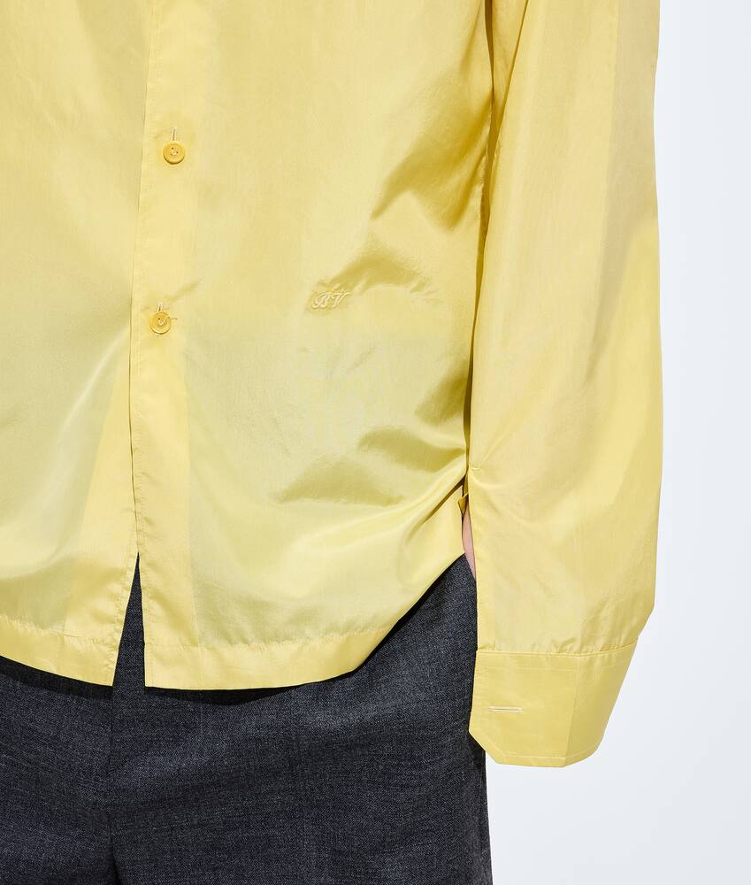 Men's Silk Taffeta Shirt in Light dandelion Bottega Veneta Canada EN - Image 5