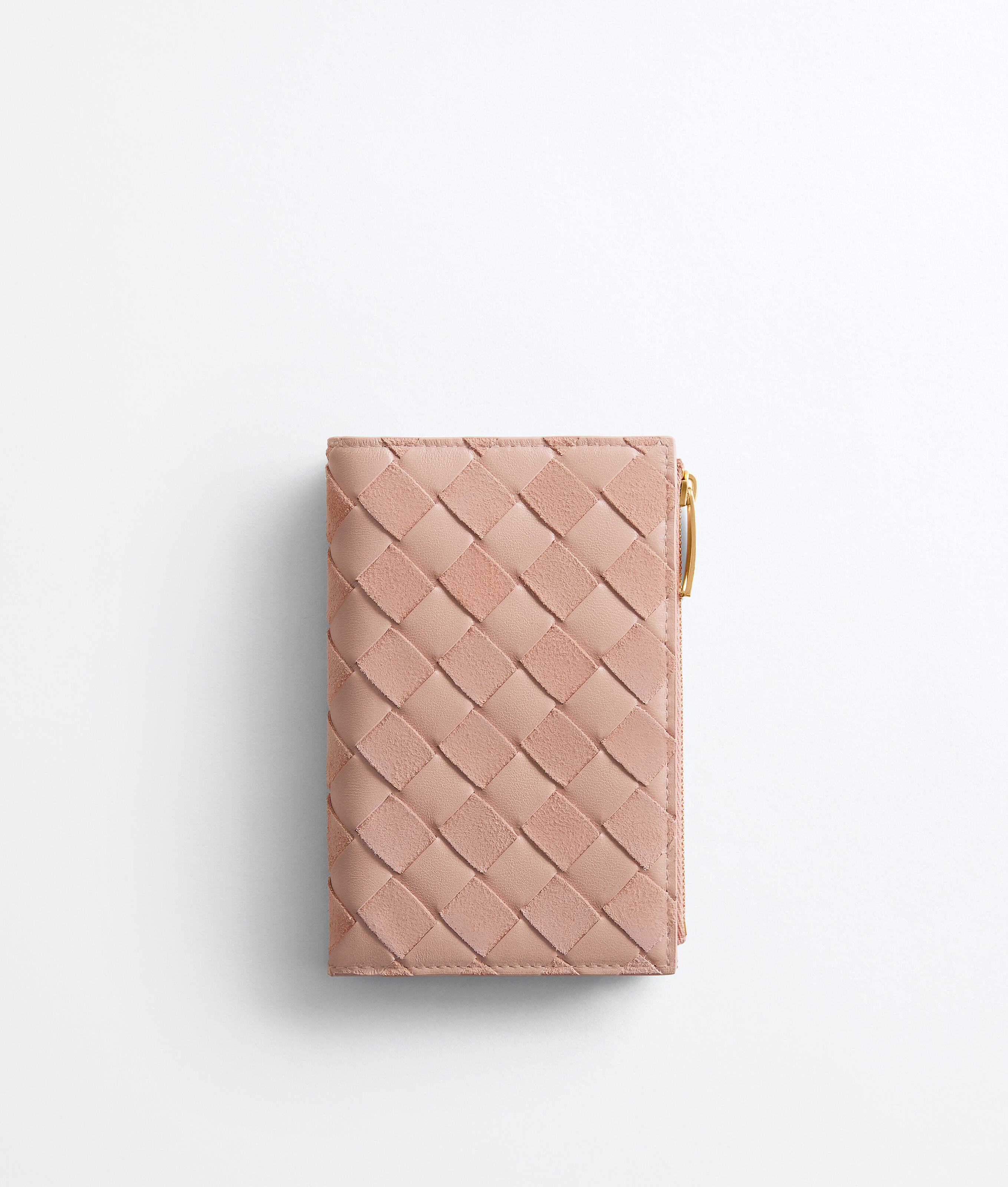 Women's Intrecciato Medium Bi-Fold Wallet in Terra pink Bottega Veneta Luxembourg EN - Image 1