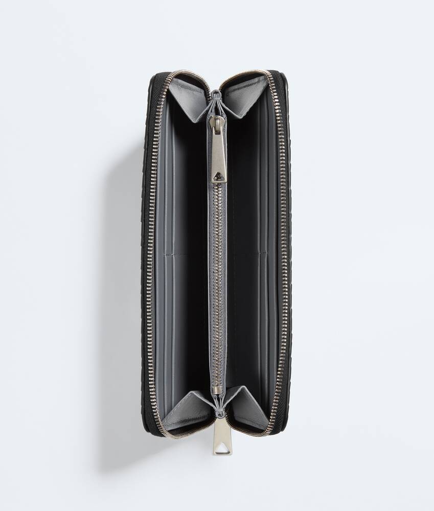 Men's Intrecciato Piccolo Zip-Around Wallet in Black/thunder Bottega Veneta Canada EN - Image 2