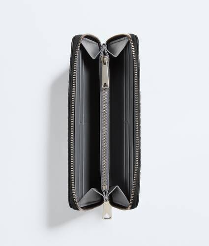 Portefeuille zipp&eacute; Intrecciato Piccolo pour Homme en Black/thunder Bottega Veneta Canada FR - Image 2