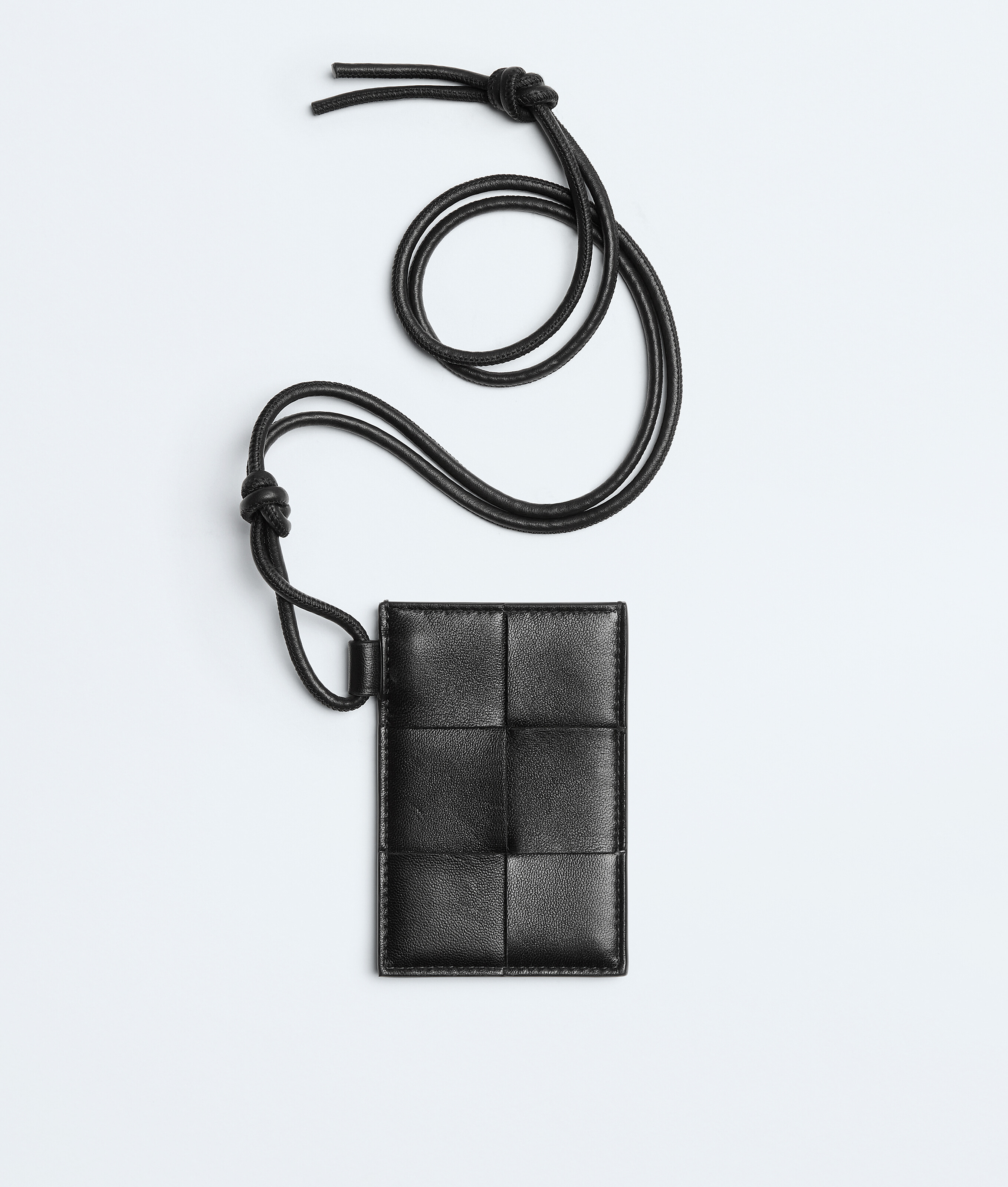 Women's Cassette Badge Holder in Black | Bottega Veneta SG