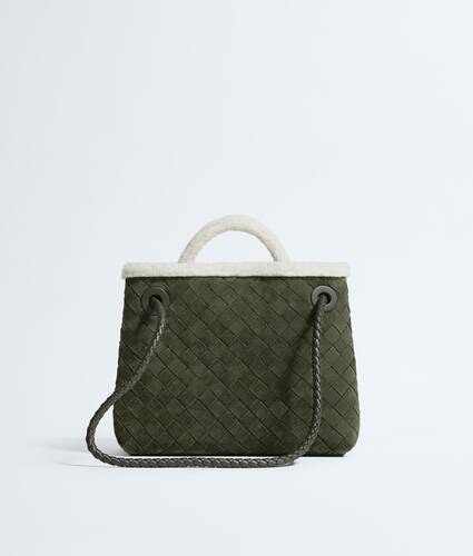 Women's Small Andiamo in Bark green/plaster Bottega Veneta Singapore EN - Image 5