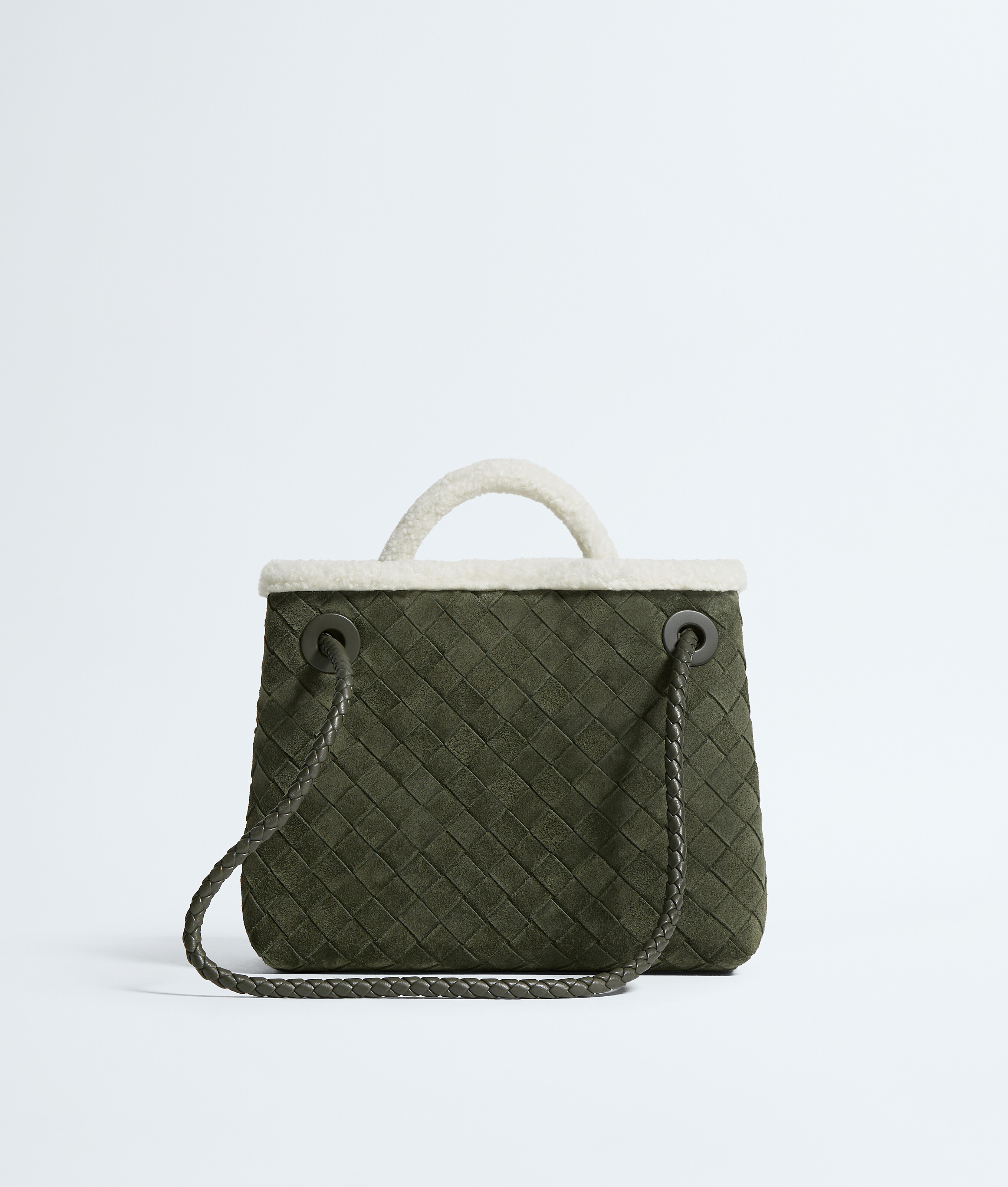 Women's Small Andiamo in Bark green/plaster Bottega Veneta Luxembourg EN - Image 5