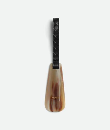 Intrecciato Shoe Horn in Black/natural Bottega Veneta Lithuania EN - Image 1