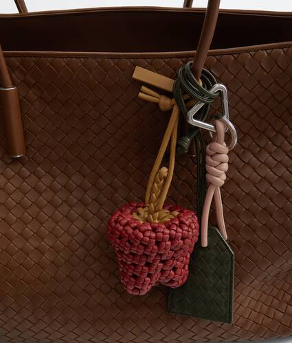 Key Holder Necklace  in Bark green Bottega Veneta Italy EN - Image 2