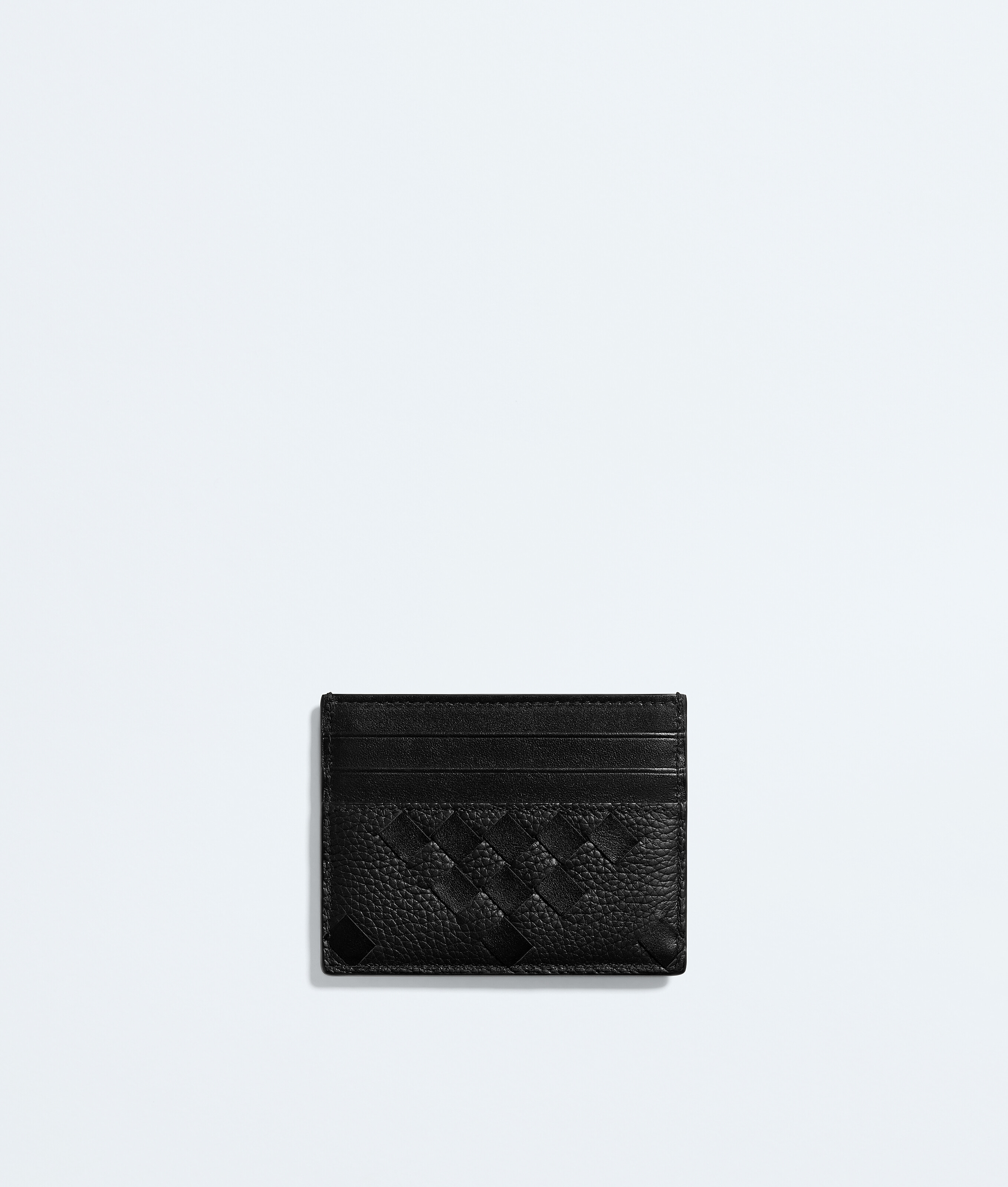 Bottega Veneta Black Intrecciato Credit Card Case - Man - U