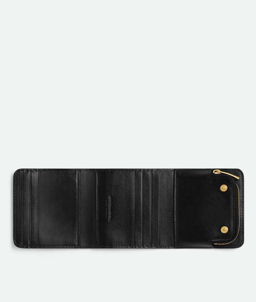 Women's Intrecciato Tri-Fold Wallet in Black Bottega Veneta Canada EN - Image 2