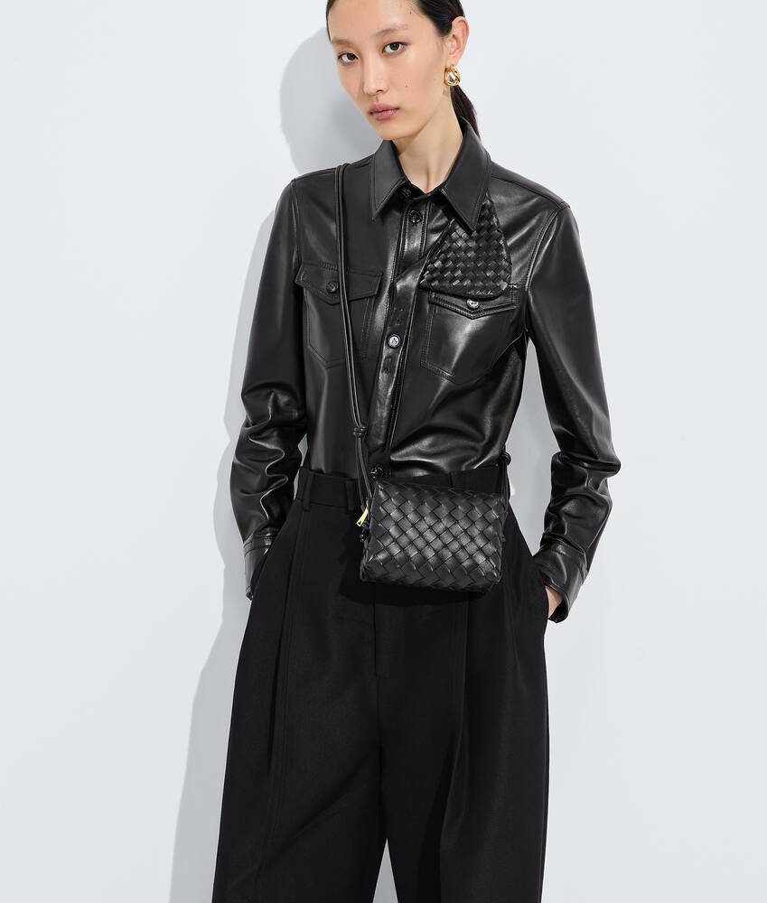 Women's Mini Loop Camera Bag in Black Bottega Veneta Malaysia EN - Image 4