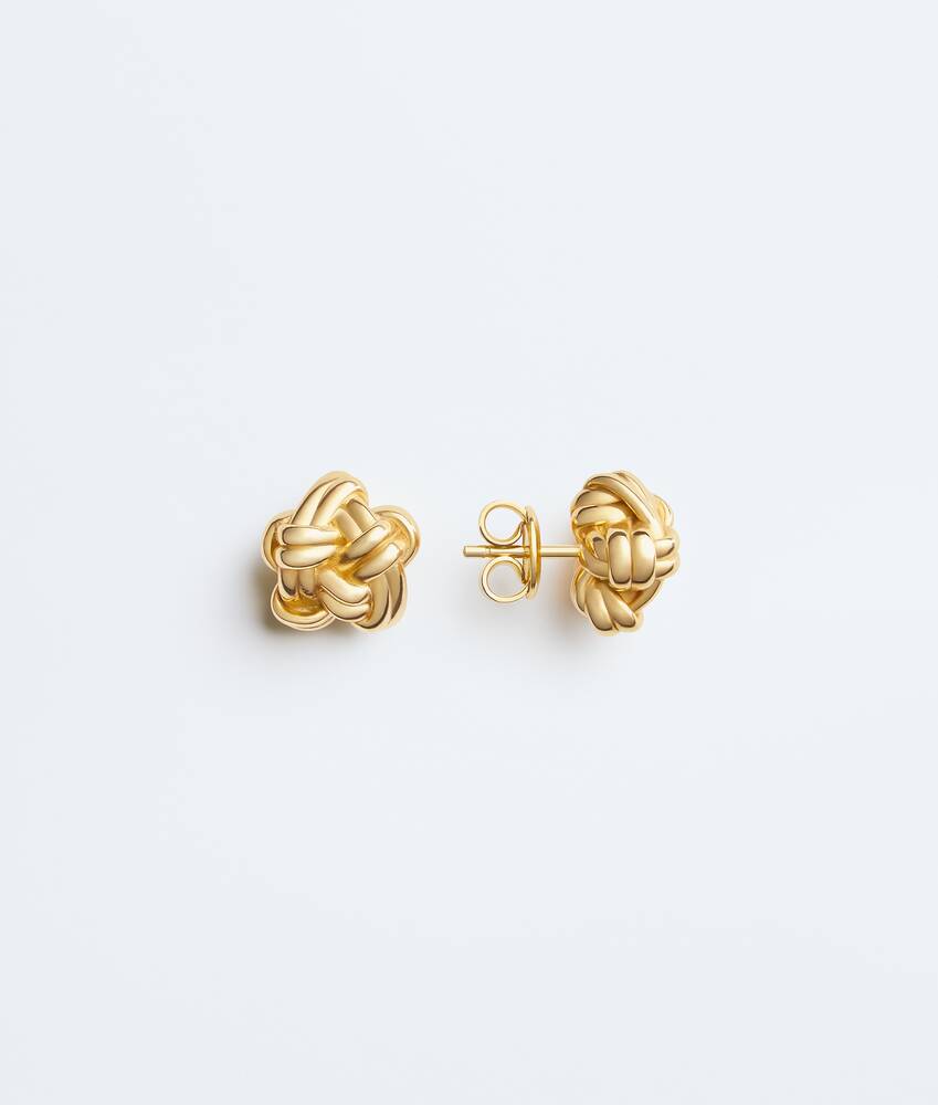 Pendientes de bot&oacute;n Knot para Mujer en Yellow gold Bottega Veneta M&eacute;xico ES - Image 4