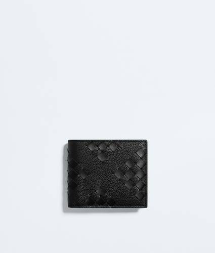 Men's Intrecciato Bi-Fold Wallet with Coin Purse in Black Bottega Veneta United Arab Emirates EN - Image 1