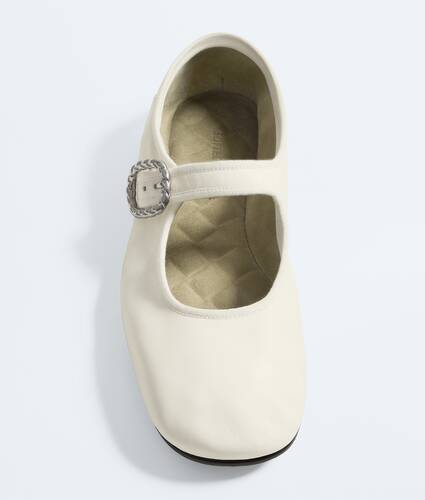Women's Veneziana Mary-Jane Ballerina in Alabaster Bottega Veneta Cyprus EN - Image 4