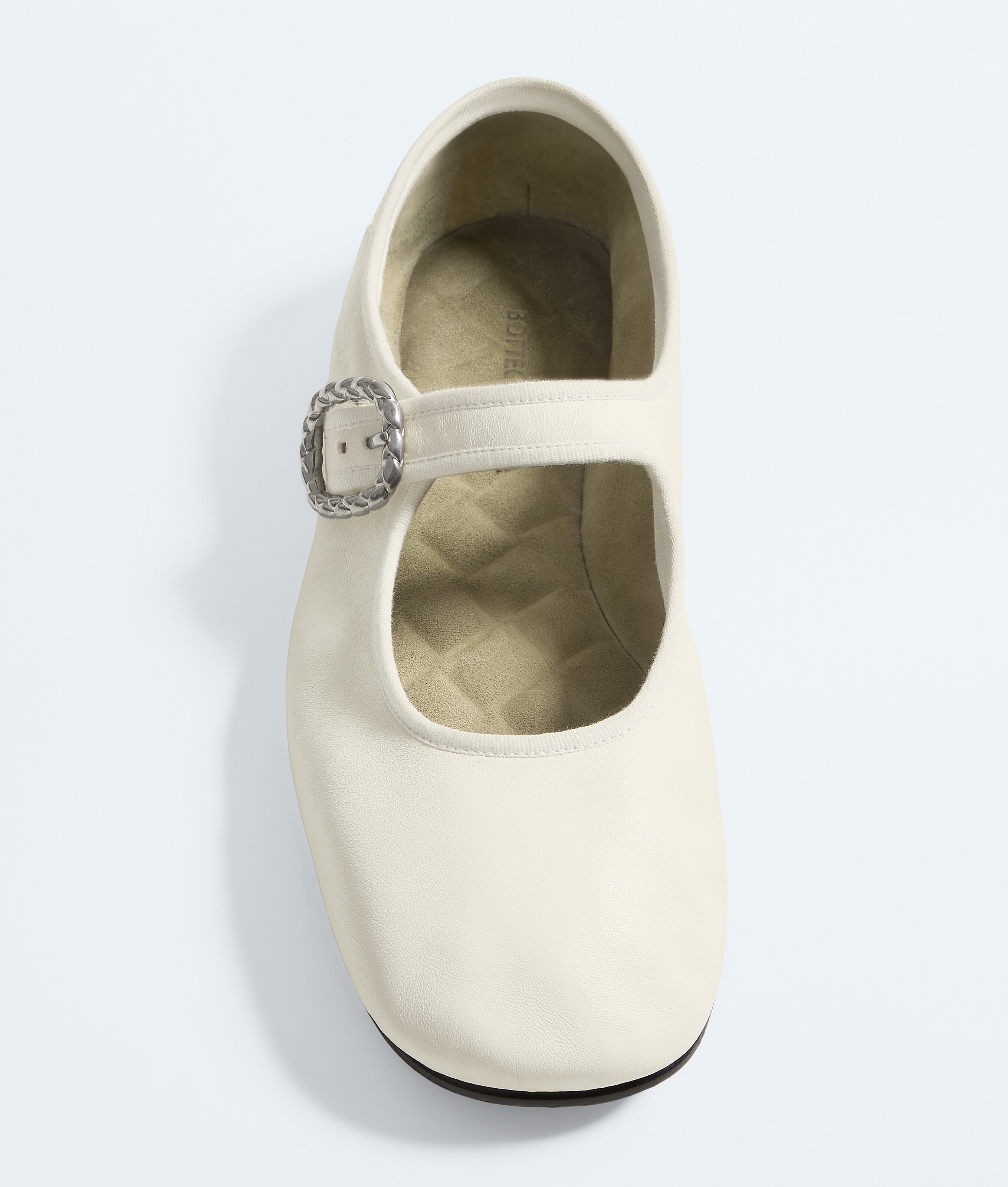 Women's Veneziana Mary-Jane Ballerina in Alabaster Bottega Veneta Luxembourg EN - Image 4