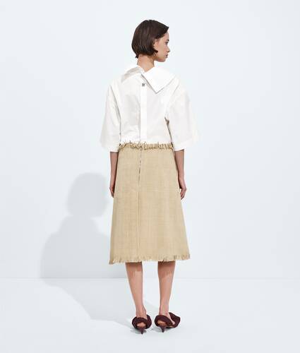 Ela's Saia em Camur&ccedil;a Mini Intreccio em Trench Bottega Veneta Brasil PT - Image 3