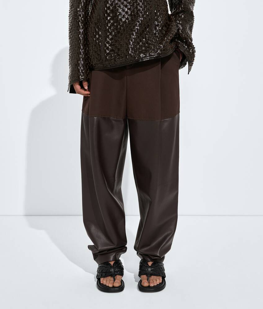 Display a large version of the product image 2 - Cotton and Leather Pants