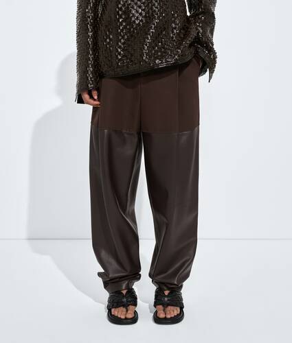 Cotton and Leather Pants