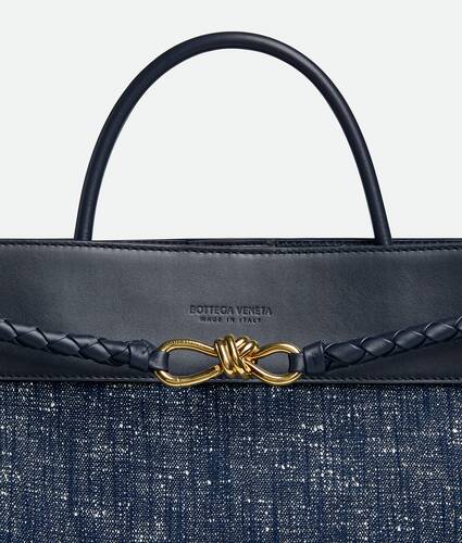 Women's Large Andiamo in Navy/white/space Bottega Veneta Belgium EN - Image 7