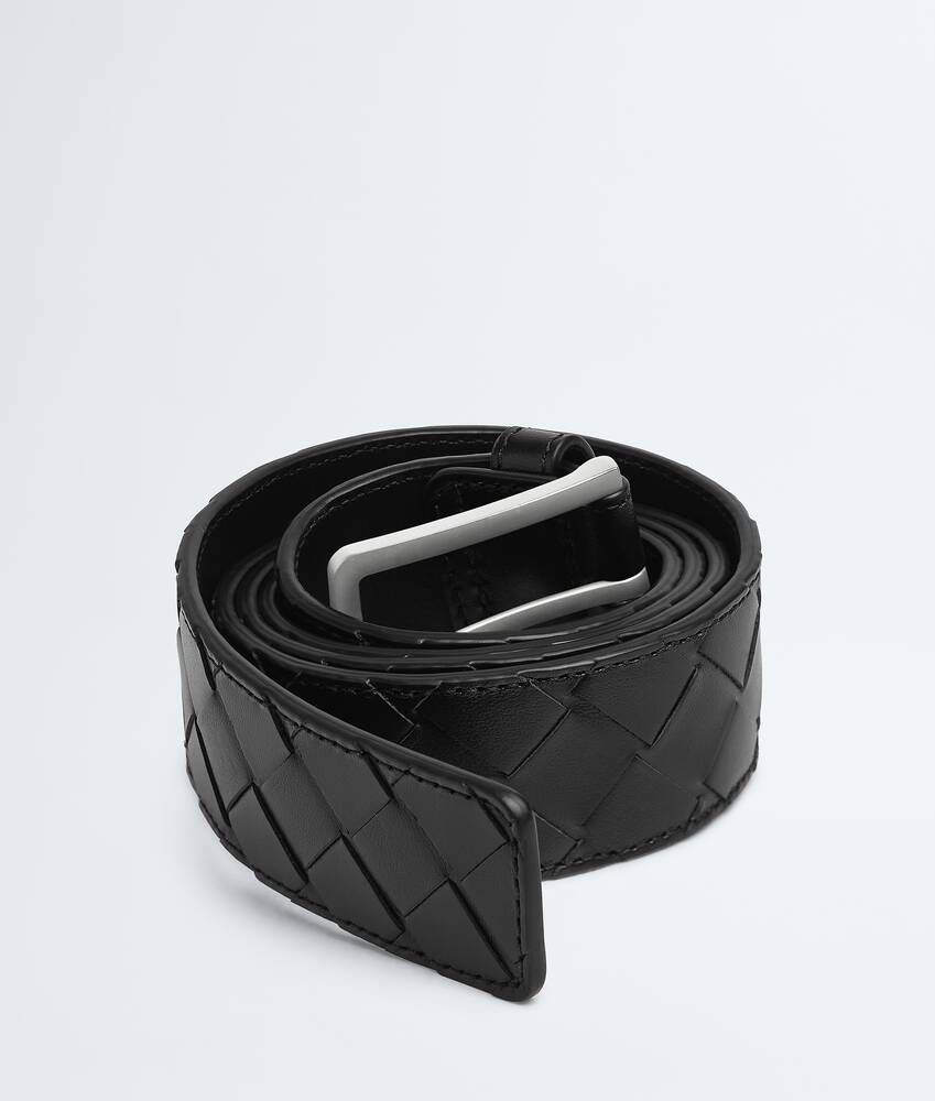 Men's Intrecciato Belt in Black Bottega Veneta Australia EN - Image 3
