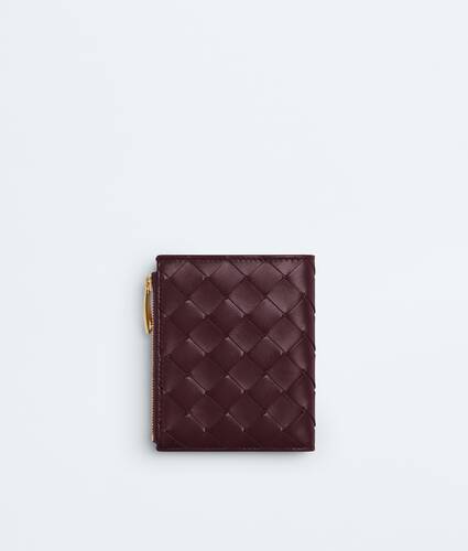 스몰 인트레치아토 폴더형 지갑 에 대한 여성 에 딥 마호가니/버터 옐로우 Bottega Veneta 대한민국 KO - Image 3