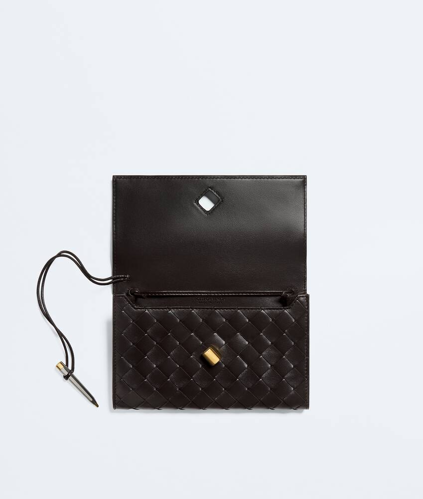 Women's Andiamo Pouch On Strap in Espresso Bottega Veneta United Kingdom EN - Image 3