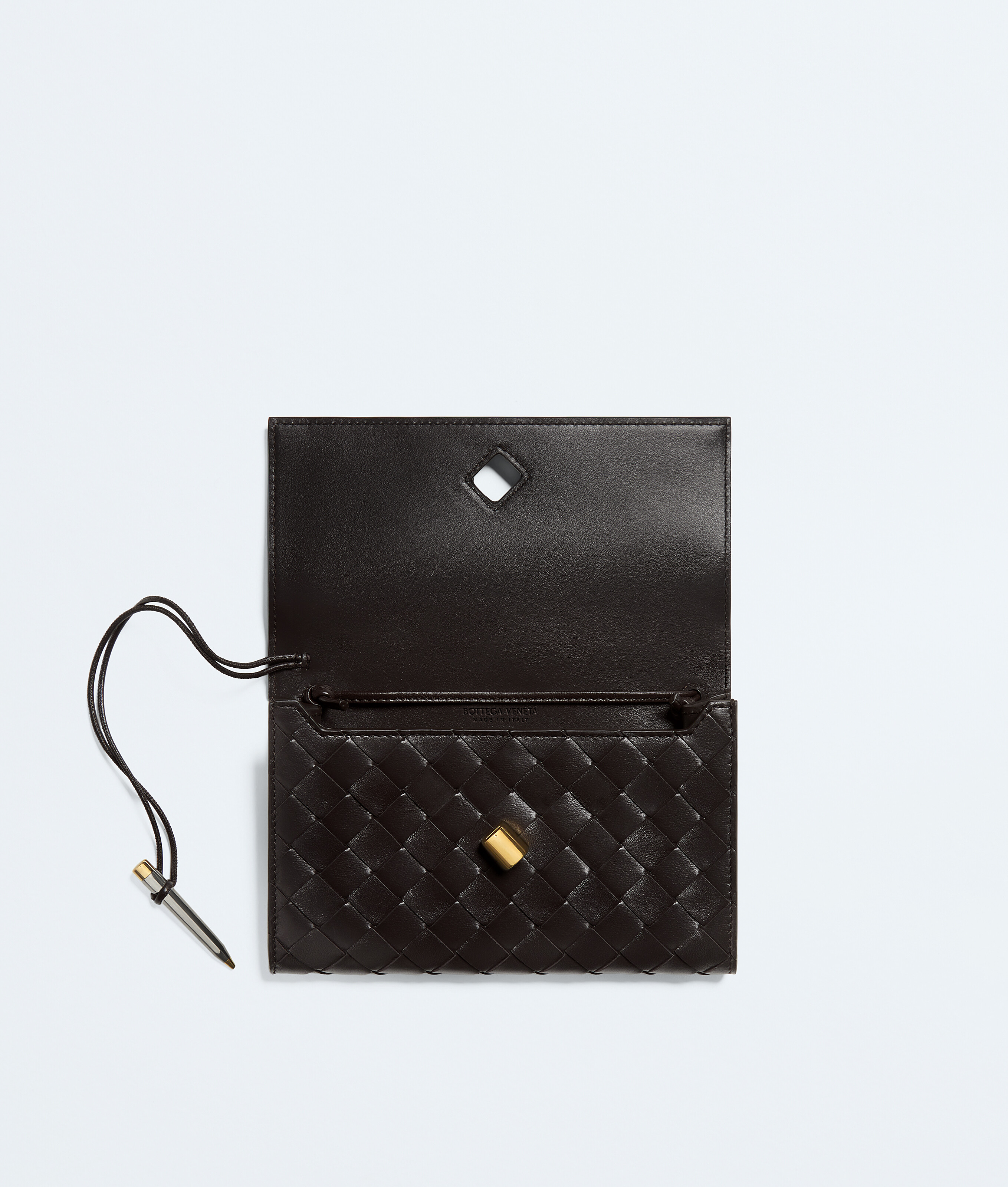 Women's Andiamo Pouch on Strap in Espresso Bottega Veneta Luxembourg EN - Image 3