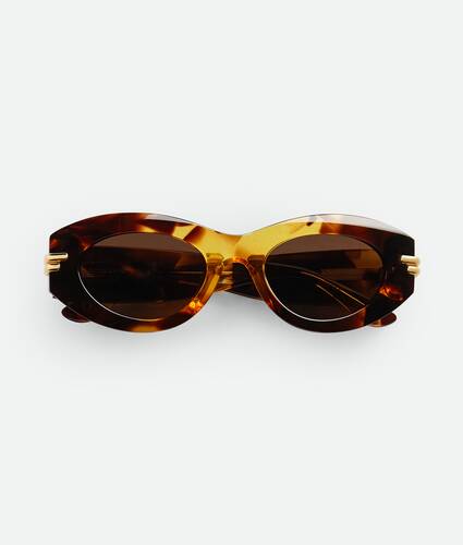 Lunettes de soleil ovales Mitre en Havana/brown Bottega Veneta Monaco FR - Image 1
