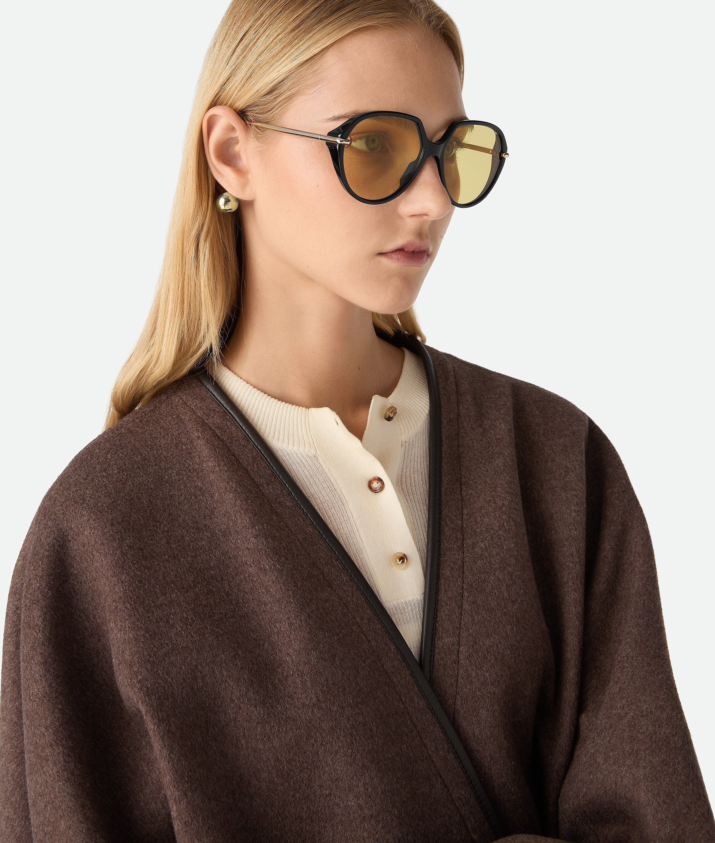 Bottega Veneta Drop Aviator Sunglasses In Multi