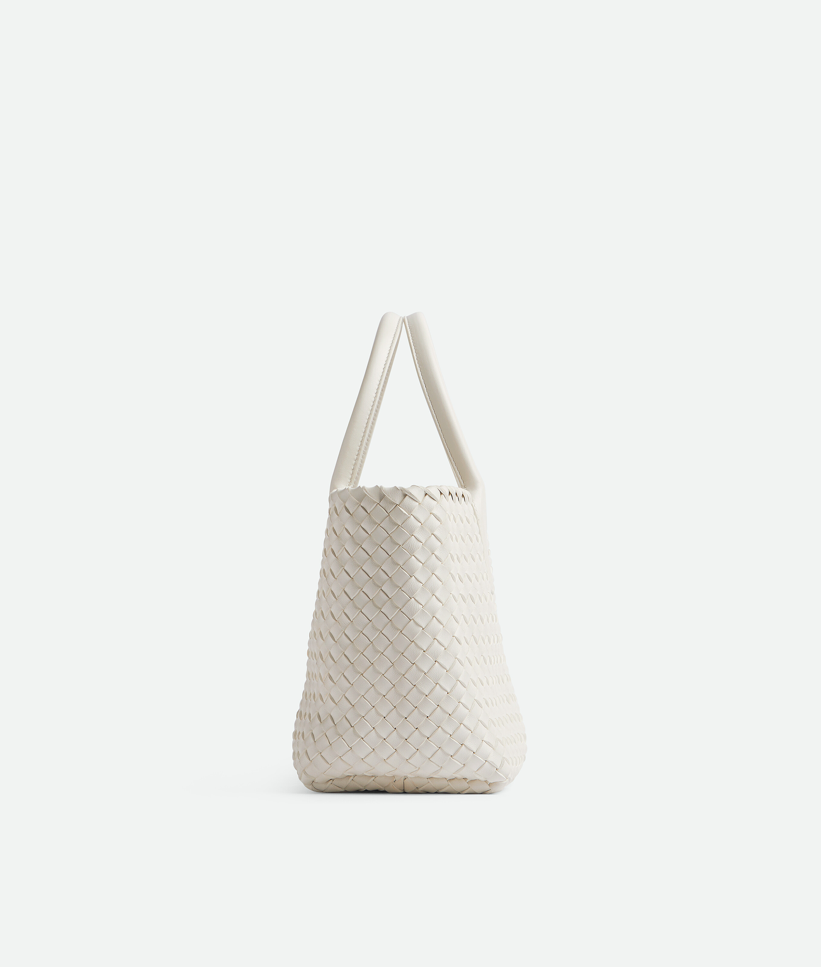 Small Cabat in White Bottega Veneta Spain EN - Image 4