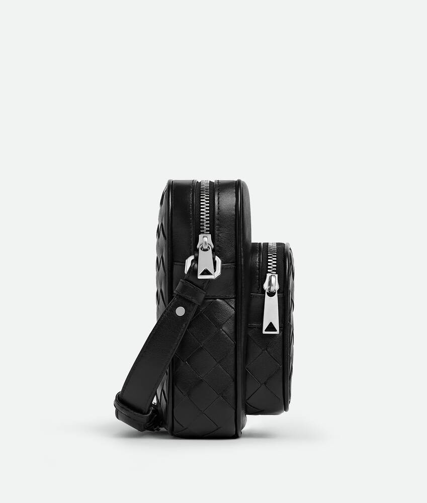 Exibir uma versão grande da imagem do produto 3 - Camera bag Intrecciato pequena com bolso